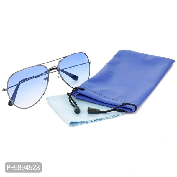 Hrinkar Men Women Boys & Girls Aviator & Sunglasses Silver & Silver Frame, Pink & Yellow Lens (Medium) Pack of - 2 - Grey, One Size