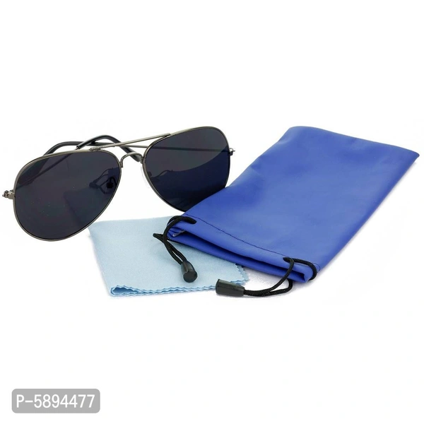 Hrinkar Men Women Boys & Girls Aviator & Sunglasses Silver & Silver Frame, Pink & Yellow Lens (Medium) Pack of - 2 - Grey, One Size