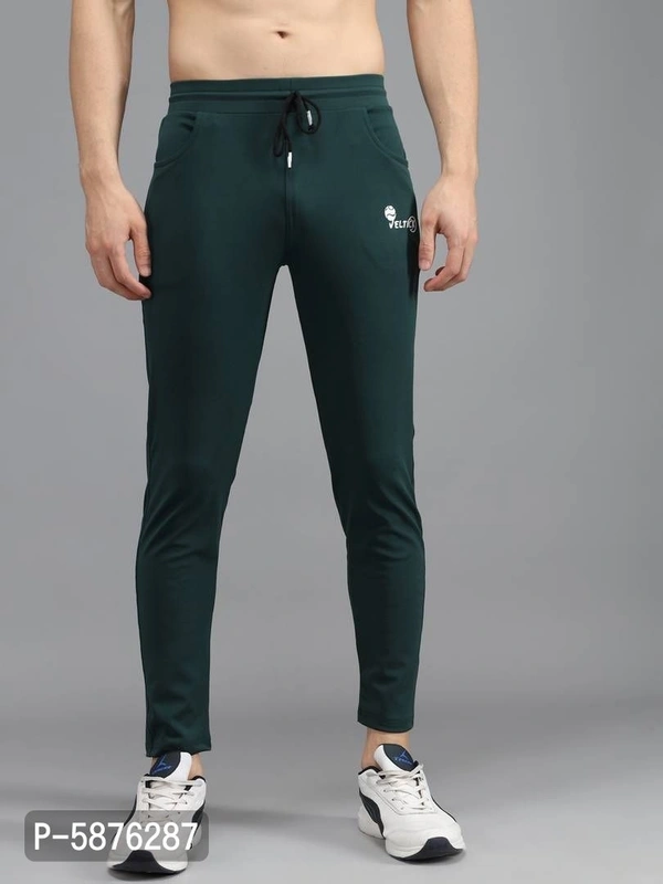Fabulous Green 4-Way Lycra Solid Regular Track Pants For Men - Green, xl(32 inches)