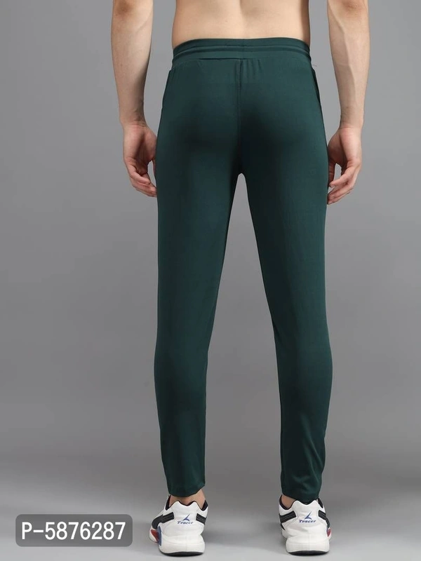 Fabulous Green 4-Way Lycra Solid Regular Track Pants For Men - Green, xl(32 inches)