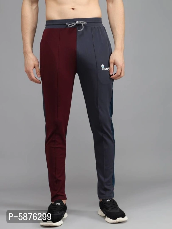 Fabulous 4-Way Lycra Colourblocked Regular Track Pants For Men - Multicoloured, m(28 inches)