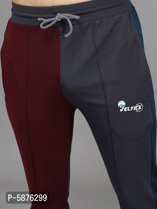 Fabulous 4-Way Lycra Colourblocked Regular Track Pants For Men - Multicoloured, m(28 inches)