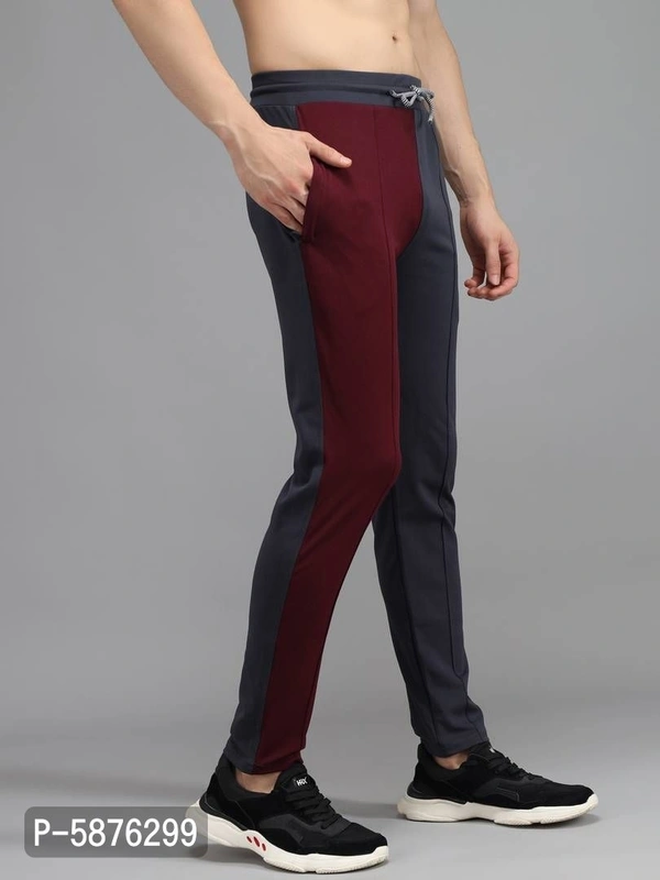 Fabulous 4-Way Lycra Colourblocked Regular Track Pants For Men - Multicoloured, l(28 inches)
