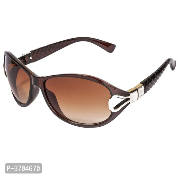Brown UV Protection Polycarbonate Lens Full Rim Oversize Sunglasses for Women - Brown