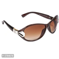 Brown UV Protection Polycarbonate Lens Full Rim Oversize Sunglasses for Women - Brown