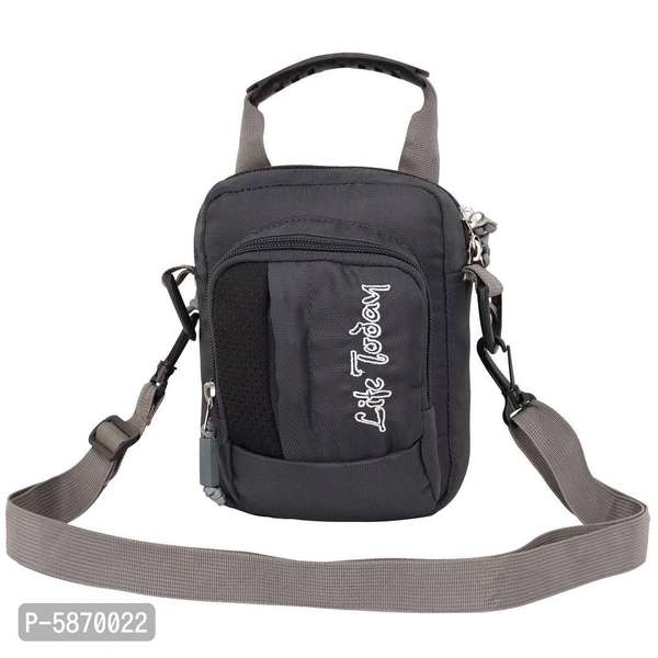 Sling Bags For Men | Women | Cross Body Travel Office Pouch Side Shoulder Pouch Travel Bag | Cash Pouch (Grey) - Grey