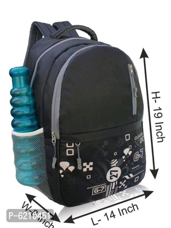 Casual Black Bagpack - Black
