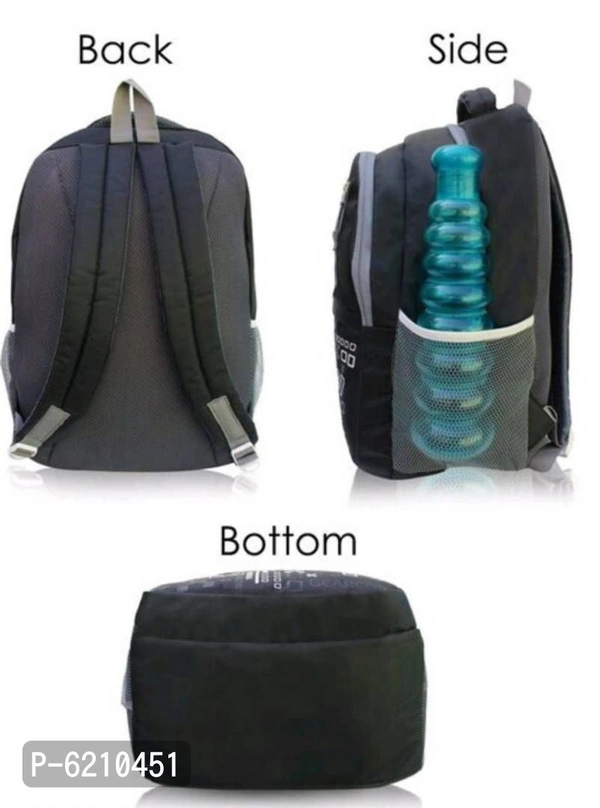Casual Black Bagpack - Black