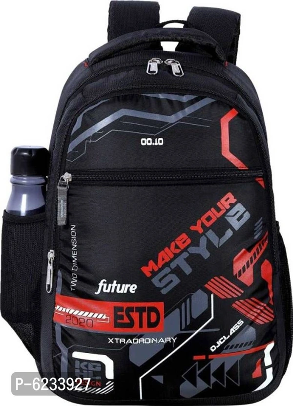 Fusion Stylish Casual Backpack for Men and Women, Laptop Backpack ( 22L, Black ) - Black, 22L
