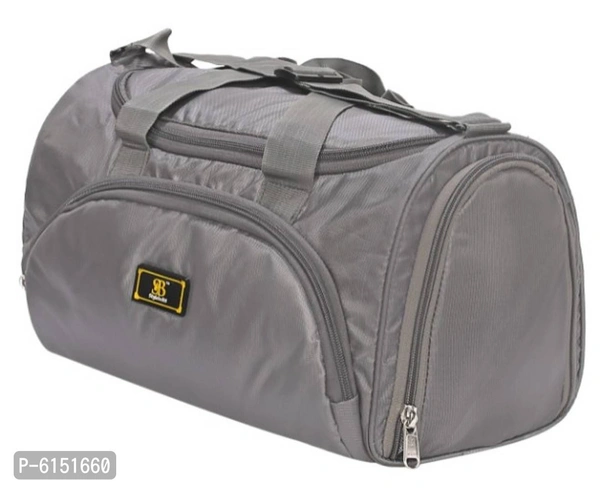 Elegant Grey Polyester Self Pattern Gym Bags - Grey