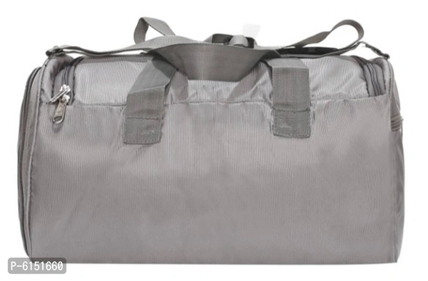 Elegant Grey Polyester Self Pattern Gym Bags - Grey