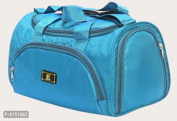 Elegant Turquoise Polyester Self Pattern Gym Bags - Turquoise color