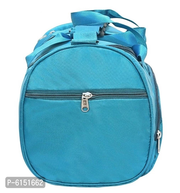 Elegant Turquoise Polyester Self Pattern Gym Bags - Turquoise color