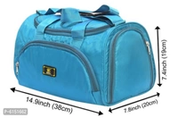 Elegant Turquoise Polyester Self Pattern Gym Bags - Turquoise color