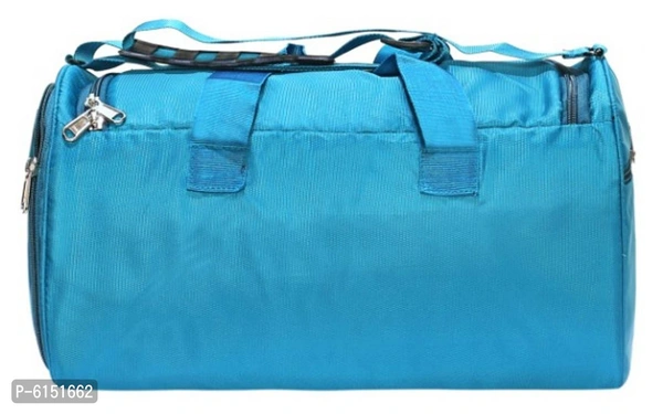 Elegant Turquoise Polyester Self Pattern Gym Bags - Turquoise color