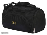 Elegant Black Polyester Self Pattern Gym Bags - Black