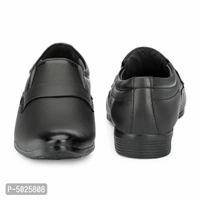 Stylish Synthetic Leather Black Slip-On Shoes For Men - Black, euro40