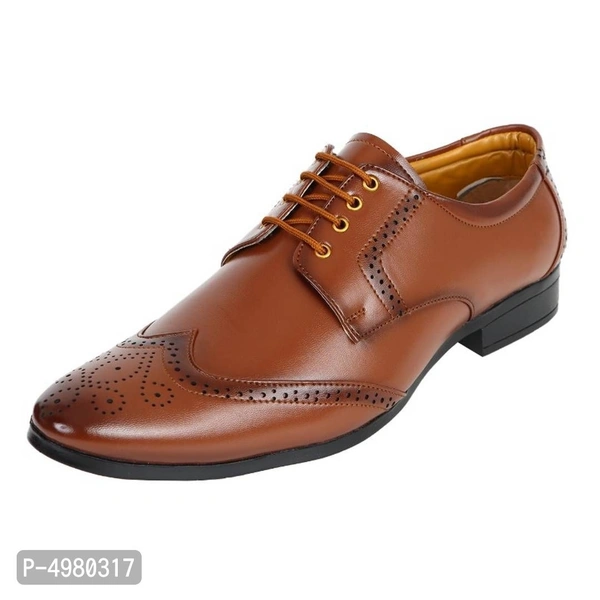 Tan Brogue Shoes for Men and Boys - Tan, uk10