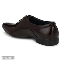Premium Oxford Patent Leather Coffee Brown Shining Lace-Up Party Wear Designer Formal Shoes - Brown, uk9