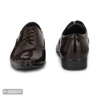 Premium Oxford Patent Leather Coffee Brown Shining Lace-Up Party Wear Designer Formal Shoes - Brown, uk9
