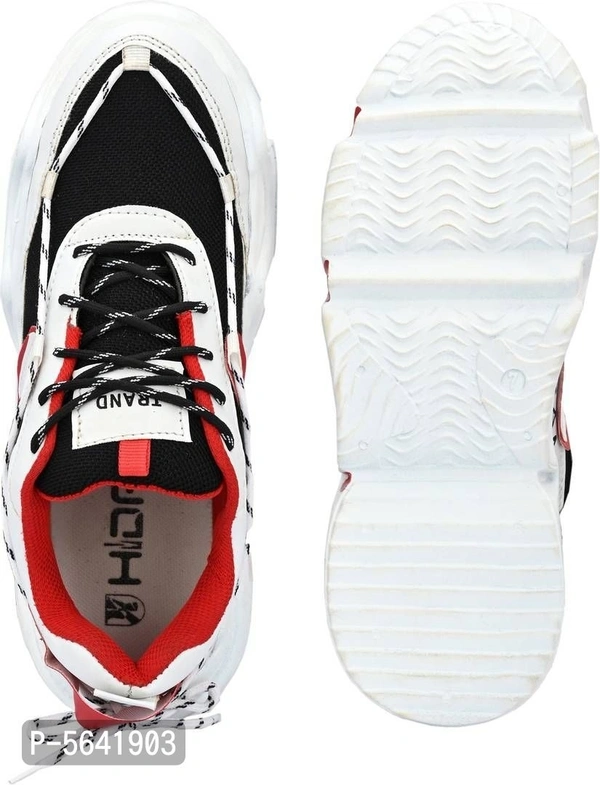 Stylish PU Red Sports Shoes For Men - Red, Uk9
