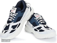 Stylish PU White Sports Shoes For Men - White, Uk7
