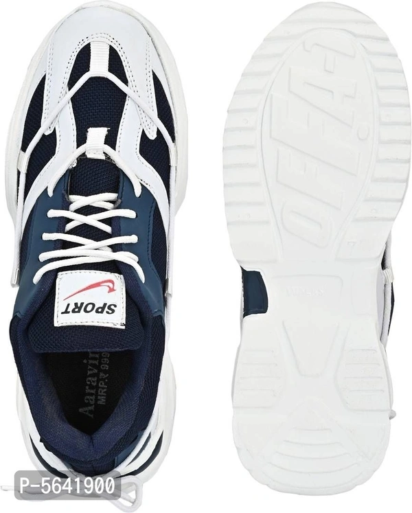 Stylish PU White Sports Shoes For Men - White, Uk10
