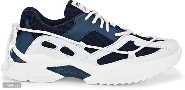 Stylish PU White Sports Shoes For Men - White, Uk10