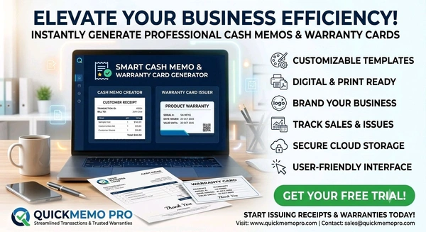 Accessories Roy Streamline Your Business: Professional Cash Memo & Warranty Card Generator Software!