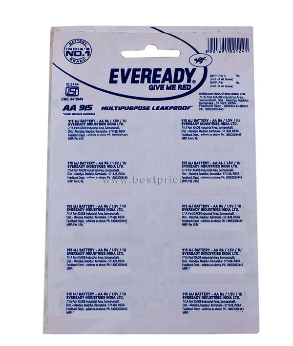 Eveready Blue 915 AA Cell Battery 10 N