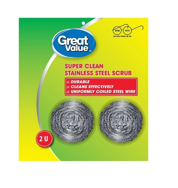 Great Value Steel Scrubber 2 N ( 15 g Each ) - 15 gram each 