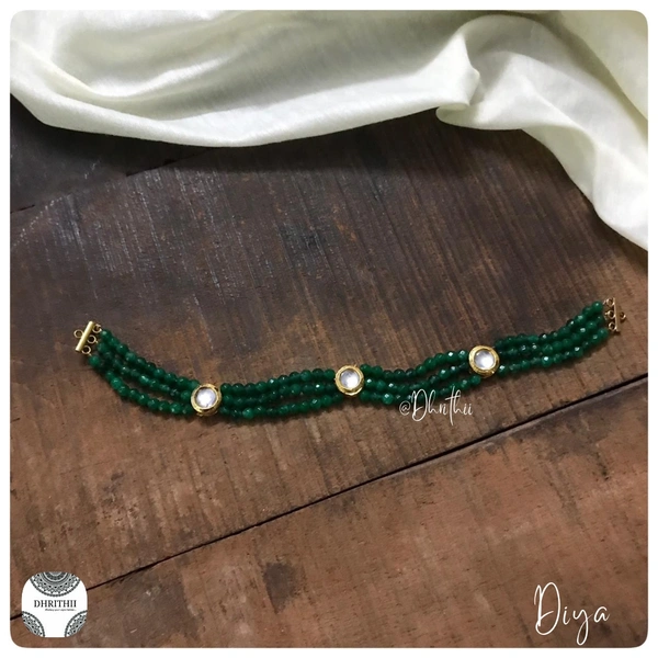 DIYA- KUNDAN - WE CAN CUSTOMISE THIS PRODUCTS COLOURS AS YOUR PREFERENCE , PLEASE WHAT'S APP AT 9025116218 , GREEN, PROVIDED ADJUSTABLE