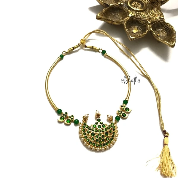 KEMP CHANDRAN NECKLACE - Green