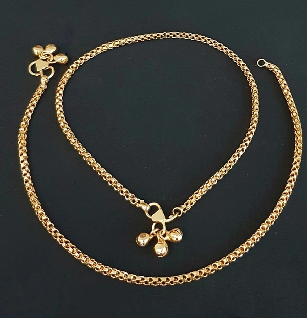 ANKLETS - GOLD  - SQUARE, 28 CMS 