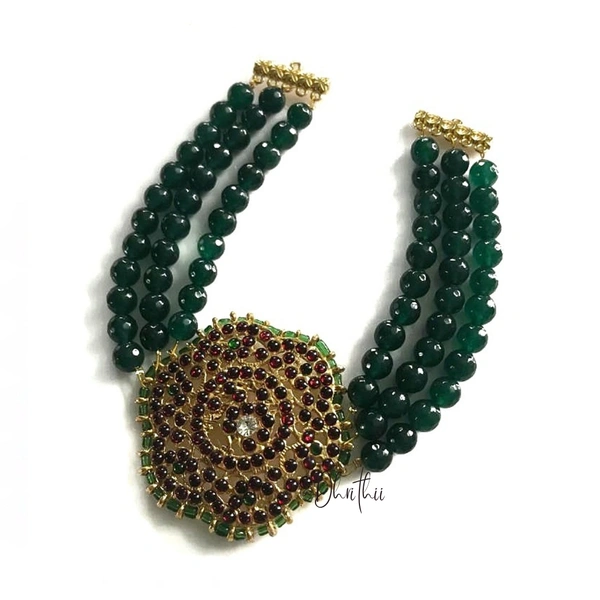 KASHINI - CHOKER D681 - PROVIDED , GREEN 