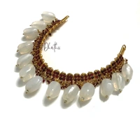MANASA - KEMP NECKLACE D888 - PROVIDED ON DEFAULT, WE CAN CUSTOMISE THIS PRODUCT IN YOUR PREFERRED COLOUR, KINDLY WHATSAPP AT 9025116218, KEMP MAROON, 26 cms 