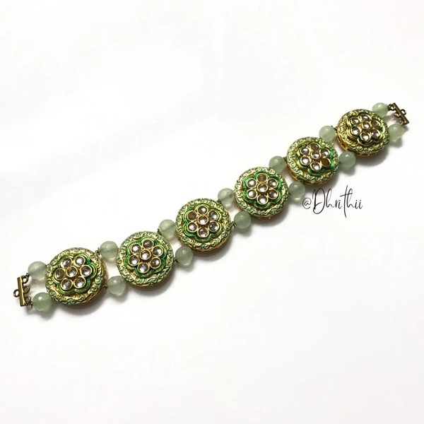 URMILA - CHOKER D711 - PROVIDED, WE CAN CUSTOMISE THIS PRODUCT IN YOUR PREFERRED COLOUR, KINDLY WHATSAPP AT 9025116218, PASTEL GREEN , 17 cms 