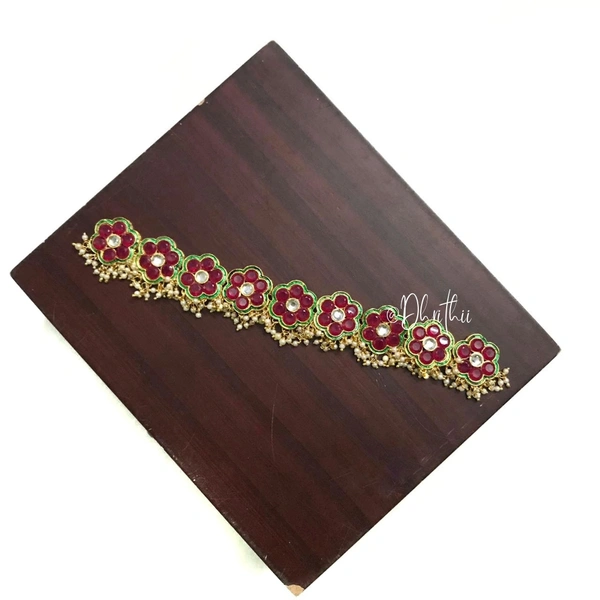 FLORA - KUNDAN CHOKER D642 - PROVIDED ON DEFAULT, RUBY