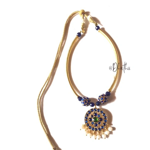 KADHRI - KEMP ATTIGAI (D618) - PROVIDED , BLUE , NECKLACE TYPE 