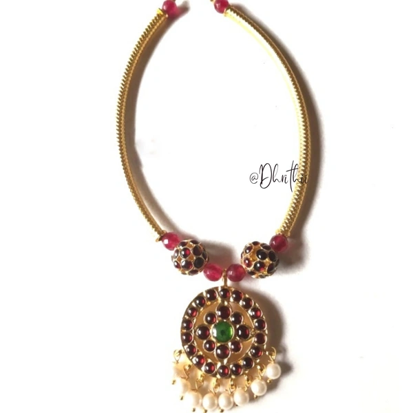 KADHRI - KEMP ATTIGAI (D618) - PROVIDED , RED, NECKLACE TYPE