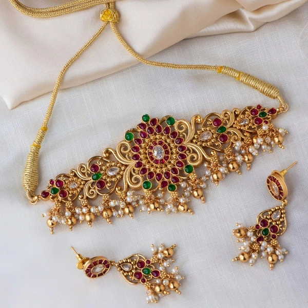 FLORAL GOLD CHOKER  - PROVIDED, Choker