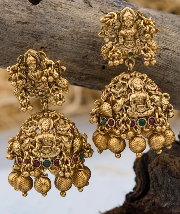 BRIDAL HEAVY JUMKAS - GOLD