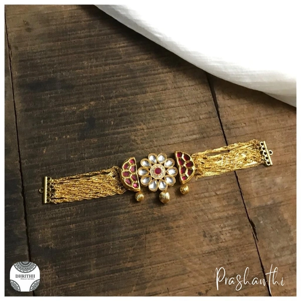 PRASHANTHI - GOLD CHOKER  - AVAILABLE IN ALL COLOURS ,KINDLY MENTION THE COLOUR REQUIREDIN NOTES TAB WHILE CHECKOUT