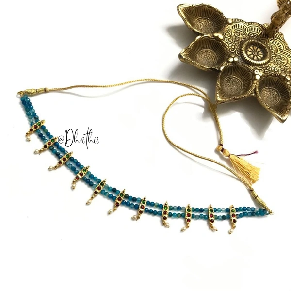 KEMP CHOKER - RCT D9000 - THIS CHOKERS BEADS COLOUR CAN BE CUSTOMISED , KINDLY MENTION THE COLOUR REQUIRED IN THE NOTES TAB , CHOKER -29 CMS 