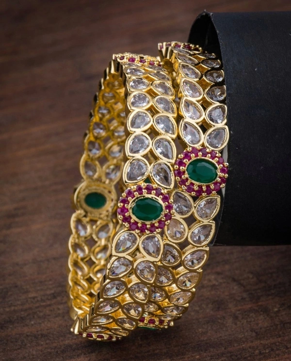 LEAFY EMERALD BANGLES  - 2.2,2.4,2.6,2.8