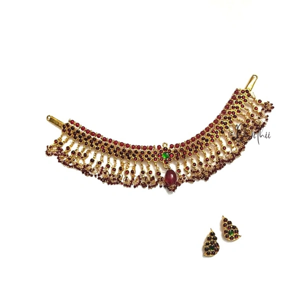 ROYAL KEMP CHOKER  - WE CAN CUSTOMISE THIS PRODUCT IN ALL THE COLOURS KINDLY WHATSAPP AT 9025116218, RED, CHOKER