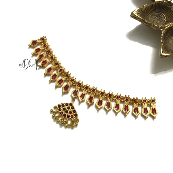 KERALA DESIGN NECKLACE  - MAROON, necklace