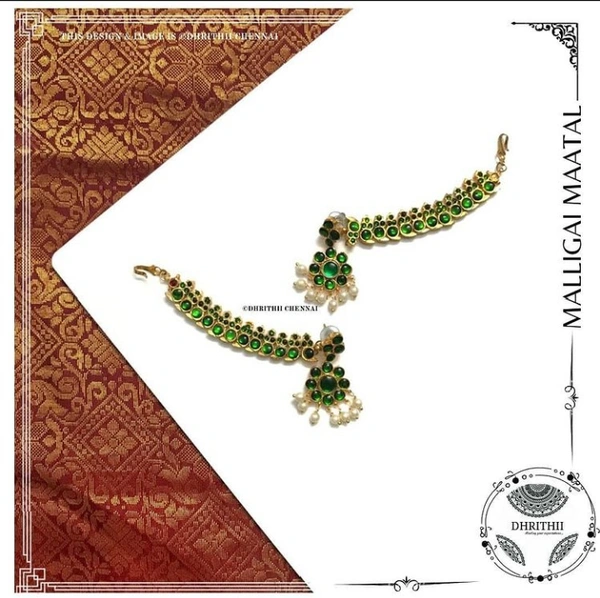 MALLIGAI MAATAL WITH EARRINGS  - GREEN