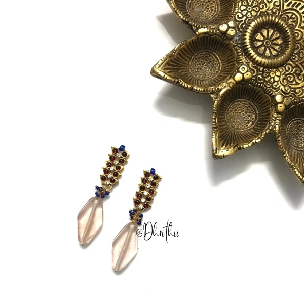 PINK LOTUS EARRINGS  - KEMP & PINK, 5-5.5 cms 