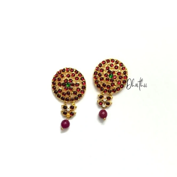 KEMP SURYAN EARRINGD  - WE CAN CUSTOMISE THIS PRODUCT IN ALL COLOURS KINDLY WHATSAPP AT 9025116218, KEMP PINK, 4-4.5 cms 